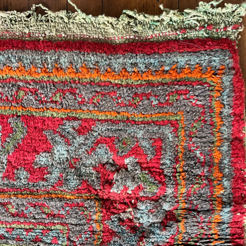 Hand Knotted Turkish Red Large Carpet image-4