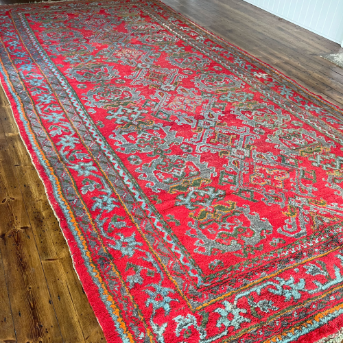 Hand Knotted Turkish Red Large Carpet image-6