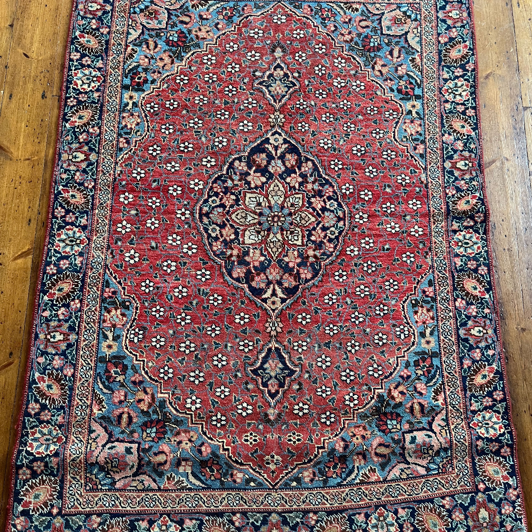 Antique Hand Knotted Tabriz Rug Centre Medallion Rugs Tapestries Textiles Hemswell Centres