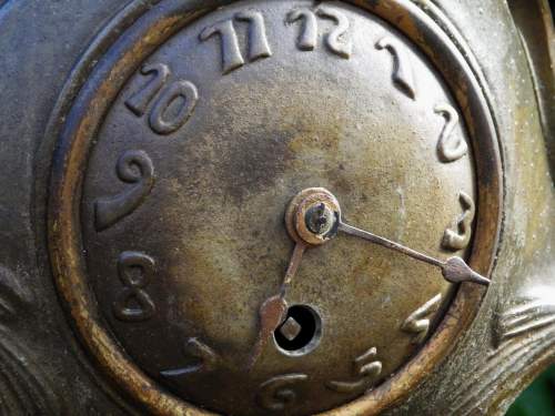 Art Nouveau Impressive Stylised French Spelter Mantel Clock image-5