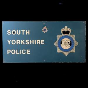 South Yorkshire Police Vintage Metal Sign