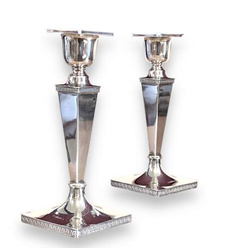 Walker & Hall Pair of Silver Candlesticks image-1