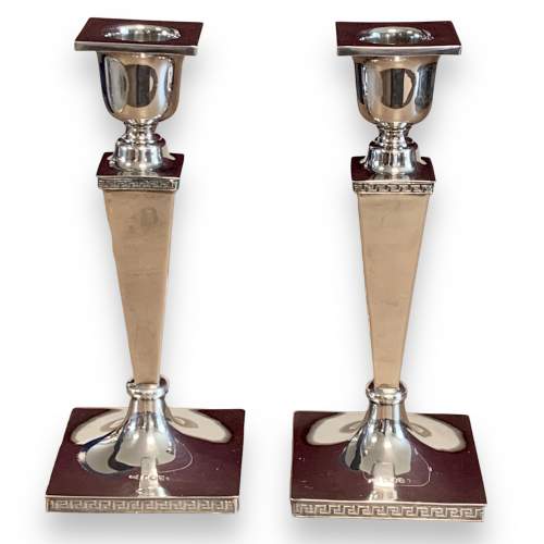 Walker & Hall Pair of Silver Candlesticks image-3