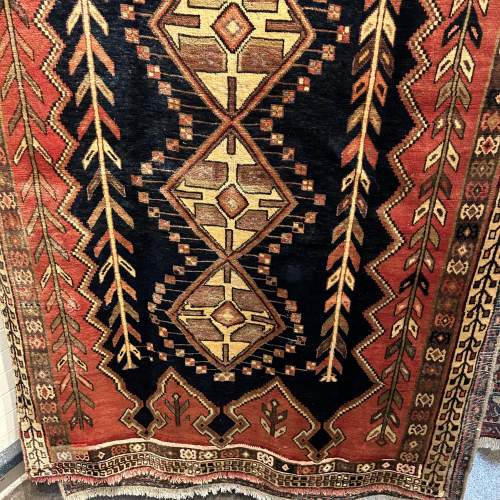 Stunning Triple Medallion Hand Knotted Persian Rug Afshar image-2
