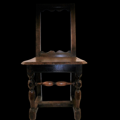 A Fine Early 18th Century Oak Chair of Small Proportions image-1