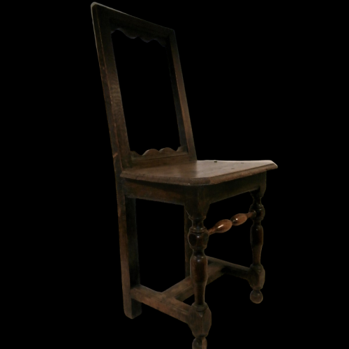 A Fine Early 18th Century Oak Chair of Small Proportions image-3