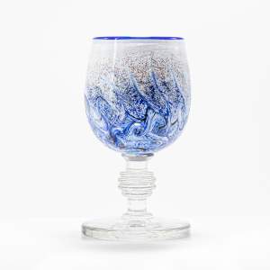 A Large Heavy Contemporary Glass Goblet