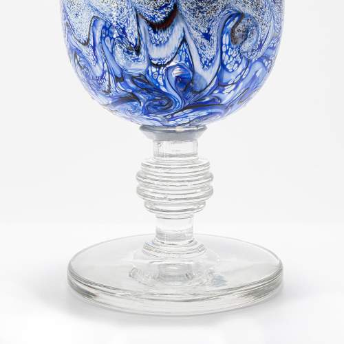 A Large Heavy Contemporary Glass Goblet image-4