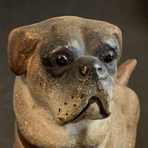 Late 19th Century Austrian Terracotta Pug Dog image-2