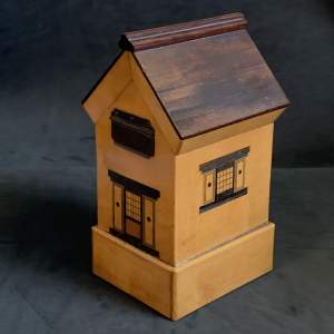 Treen Money Box in the form of a House