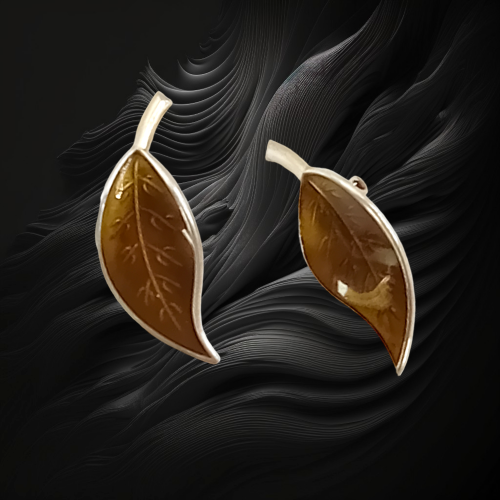David Anderson Silver Enamel Earrings image-4