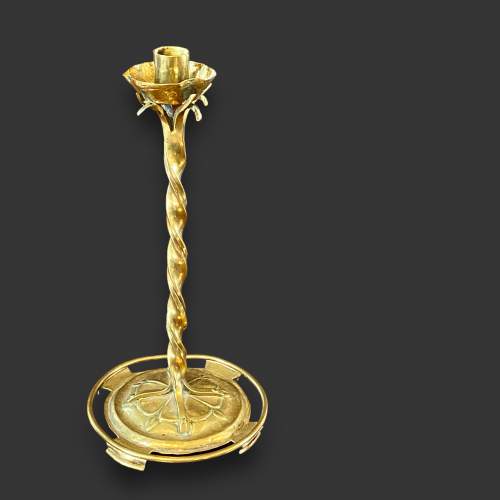 Arts and Crafts Brass Candlestick image-1
