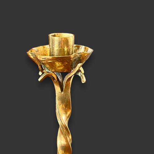 Arts and Crafts Brass Candlestick image-2