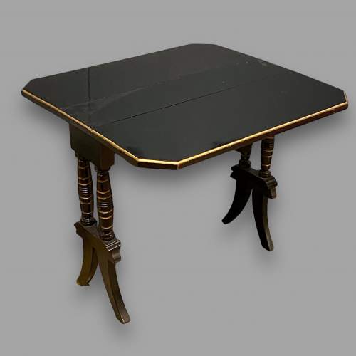 Small Ebonised Victorian Sutherland Table image-1