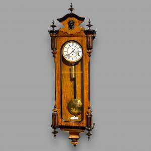 Eight Day Single Weight Vienna Wall Clock by Gustav Becker