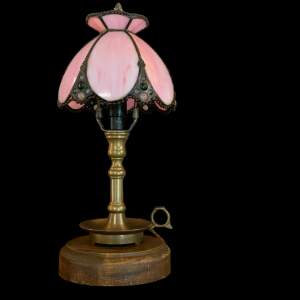 Vintage Upcycled French Tiffany Style Steampunk Lamp