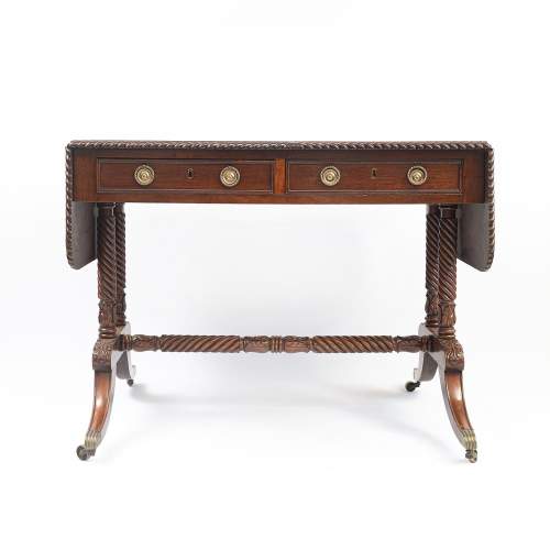 Excellent Antique William IV Drop Leaf Mahogany Sofa Table image-2