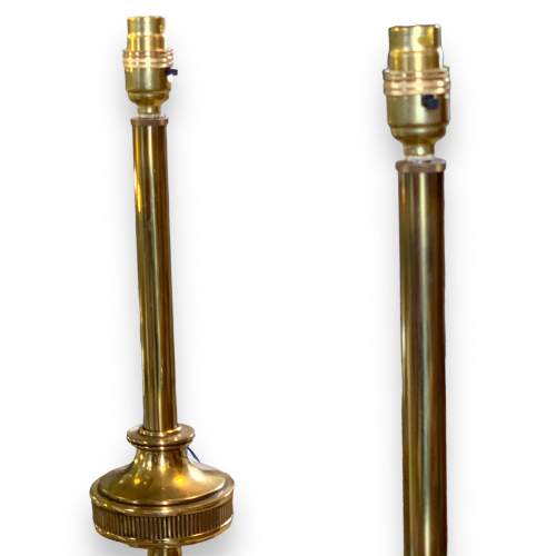 Pair of 20th Century Black and Brass Plated Lamps image-2