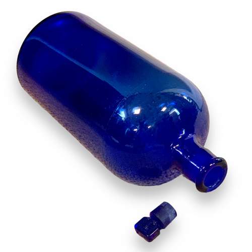 Large Blue Glass Apothecary Bottle image-2