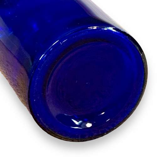 Large Blue Glass Apothecary Bottle image-3