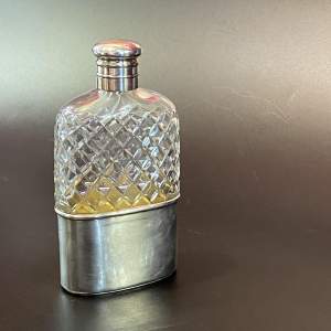 20th Century Silver Plate Hip Flask