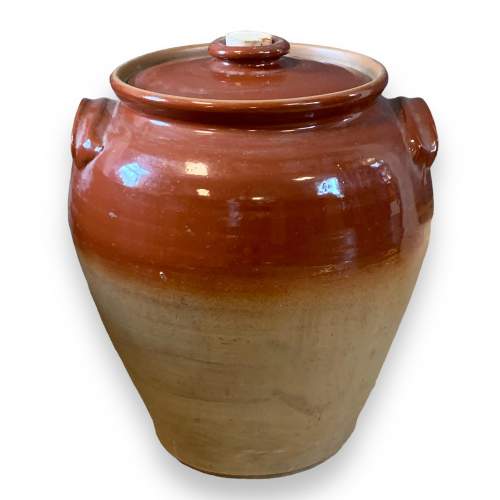Pair of 19th Century Stoneware Olive Storage Jars image-3