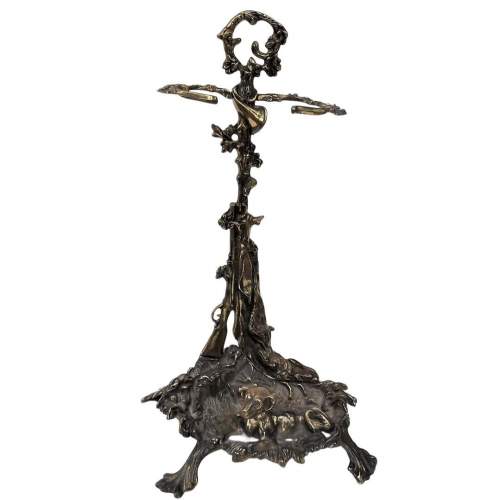 Early 20th Century French Cast Brass Umbrella - Stick Stand image-1