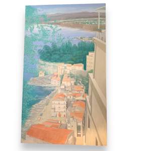 Tom Alderson Acrylic on Board Painting of Sorrento