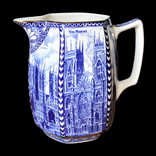 Blue & White Ringtons Ltd Tea Merchants Cathedrals of Britain Jug image-5