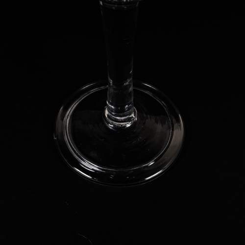 George II c1740  Plain Stem Wine Glass with Bucket Bowl image-3