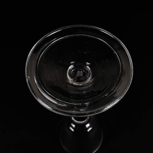George II c1740  Plain Stem Wine Glass with Bucket Bowl image-4