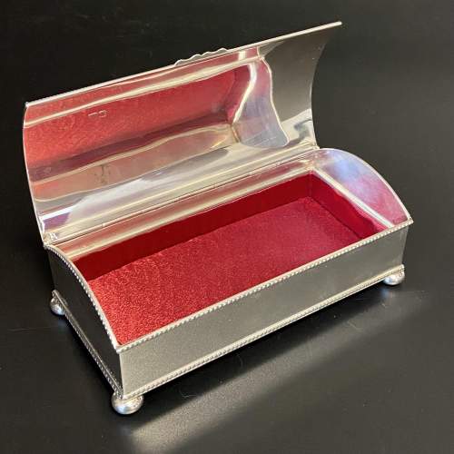 Early 20th Century Solid Silver Jewellery Box image-3