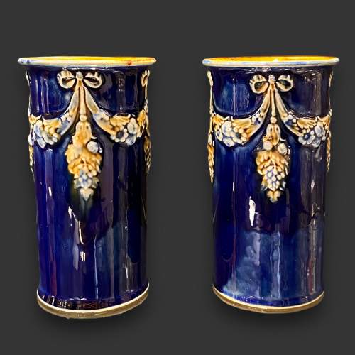 Pair of Royal Doulton Cylindrical Vases image-2
