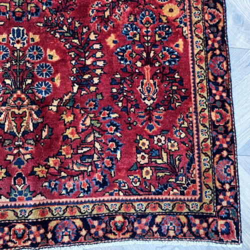 Hand Knotted Antique Sarouk Rug image-3