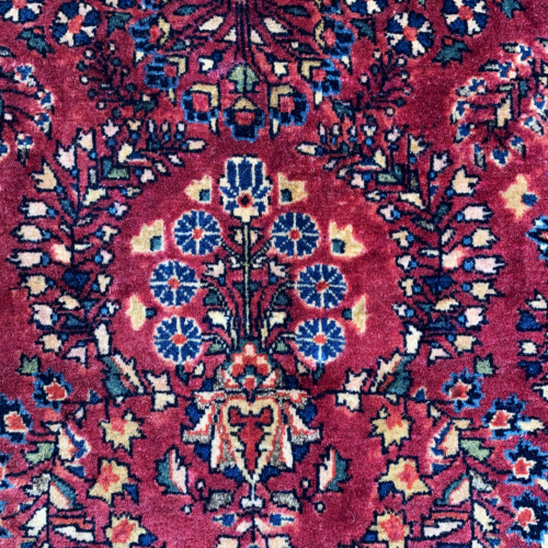Hand Knotted Antique Sarouk Rug image-4
