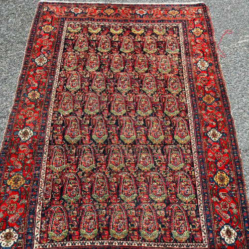 Stunning Hand Knotted Persian Rug - Senneh Floral Design image-1