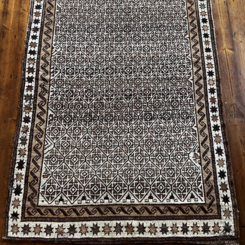 South West Persian Gabbeh Rug- Early tile design and natural tones image-1