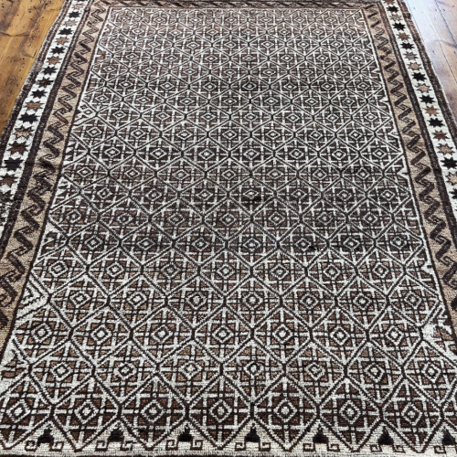 South West Persian Gabbeh Rug- Early tile design and natural tones image-3