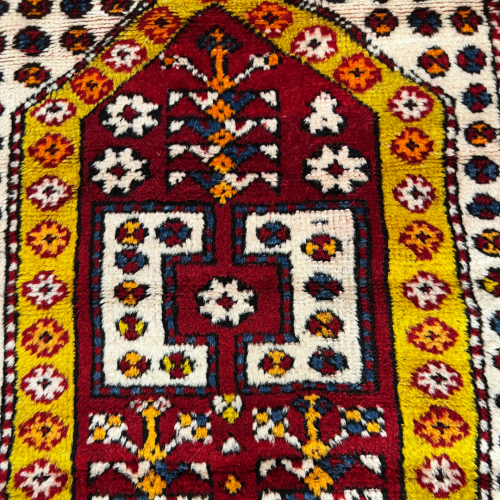 Hand Knotted Anatolian Prayer Mat - Mid 1900s image-2