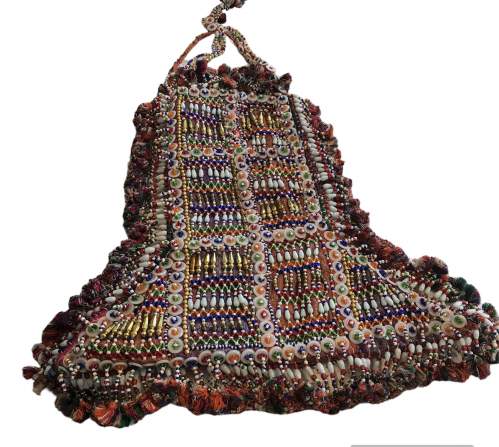 Unusual Elaborate Vintage Beadwork Bag.  Probably Turkish image-1