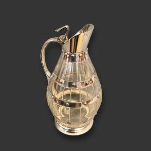 Arts and Craft Coopered Glass Claret Jug