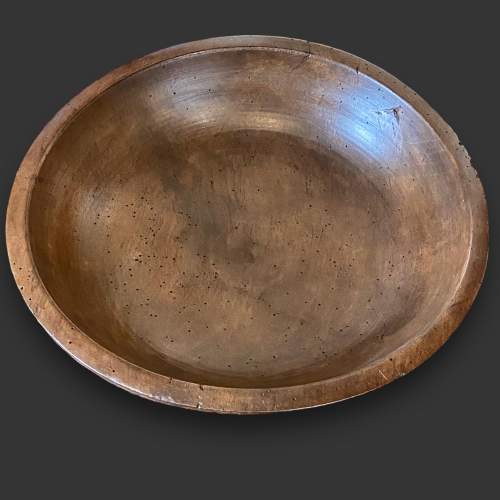Large Early 19th Century Sycamore Dairy Bowl image-2
