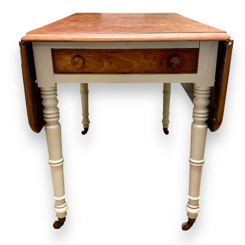 Lovely Painted Drop Leaf Pembroke Dining Table image-2