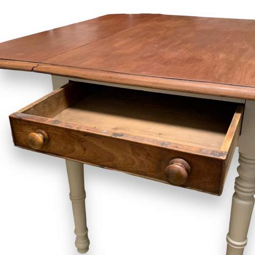 Lovely Painted Drop Leaf Pembroke Dining Table image-4