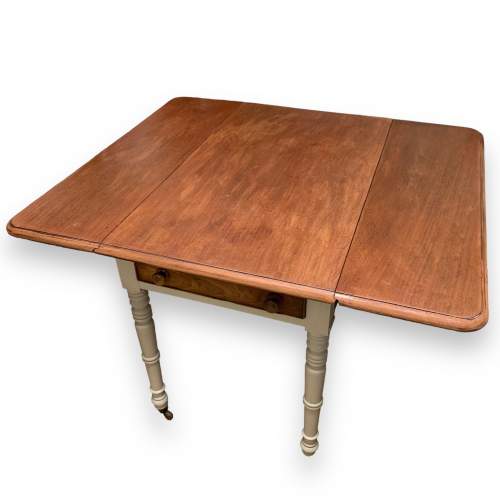 Lovely Painted Drop Leaf Pembroke Dining Table image-5