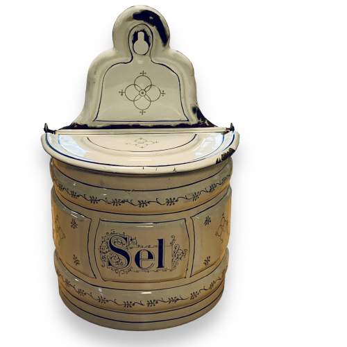 French Enamel Salt Holder image-1