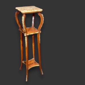 Original 19th Century Tall Marble Top Pedestal Stand