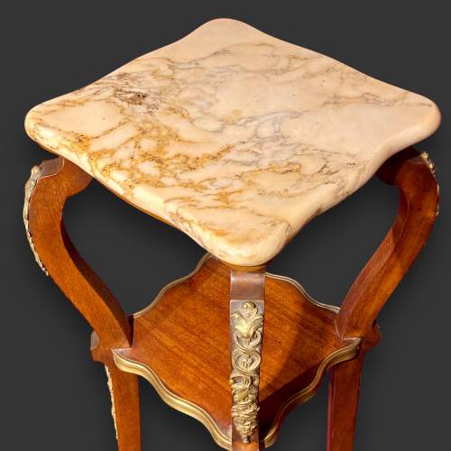 Original 19th Century Tall Marble Top Pedestal Stand image-2