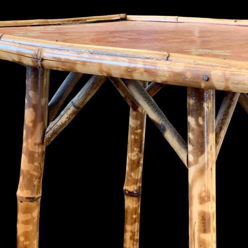 Vintage Bamboo Side Table image-4