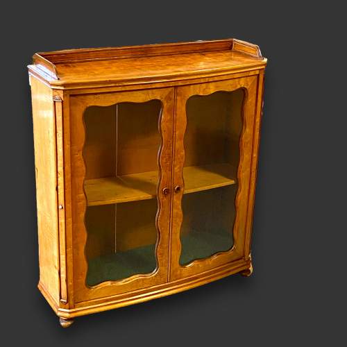 Small Satinwood Glazed Bookcase image-1